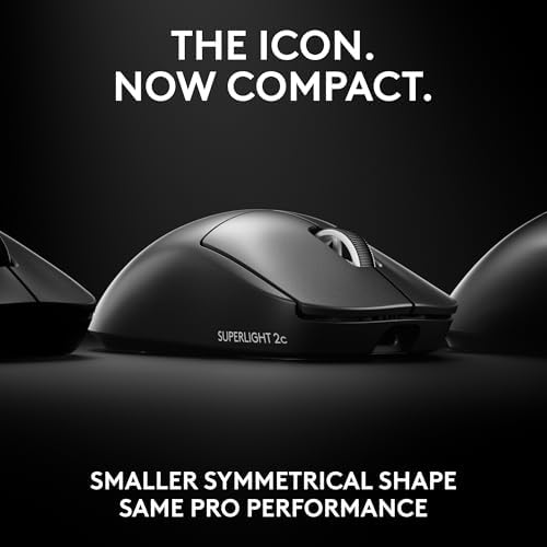 Logitech G PRO X Superlight 2c Wireless Gaming Mouse  51 g pro Grade Compact Mouse with 5 programmable Buttons  USB C Charging  44K DPI Sensor  up to 8 kHz Polling for PC/Mac   Magenta