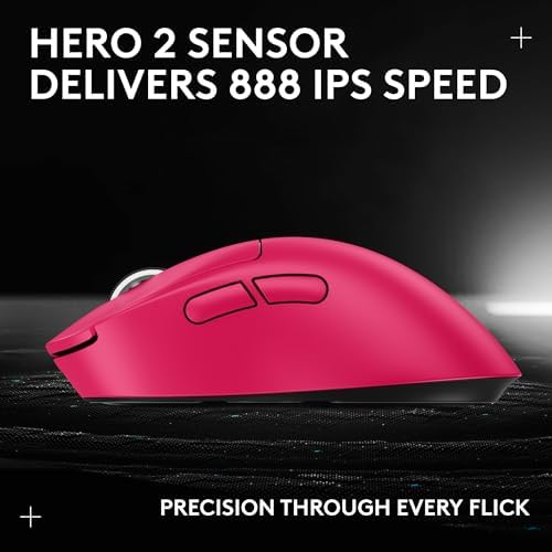 Logitech G PRO X Superlight 2c Wireless Gaming Mouse  51 g pro Grade Compact Mouse with 5 programmable Buttons  USB C Charging  44K DPI Sensor  up to 8 kHz Polling for PC/Mac   Black