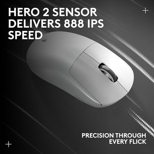 Logitech G PRO X Superlight 2c Wireless Gaming Mouse  51 g pro Grade Compact Mouse with 5 programmable Buttons  USB C Charging  44K DPI Sensor  up to 8 kHz Polling for PC/Mac   Black