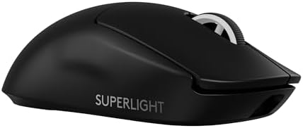 Logitech G PRO X Superlight 2 Wireless Gaming Mouse  60g Pro Grade with 5 Programmable Buttons  44k DPI Sensor  8kHz Report Rate  USB C Charging for PC/Mac   Black