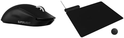 Logitech G PRO X Superlight 2 Wireless Gaming Mouse  60g Pro Grade with 5 Programmable Buttons  44k DPI Sensor  8kHz Report Rate  USB C Charging for PC/Mac   Black