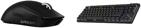 Logitech G PRO X Superlight 2 Wireless Gaming Mouse  60g Pro Grade with 5 Programmable Buttons  44k DPI Sensor  8kHz Report Rate  USB C Charging for PC/Mac   Black