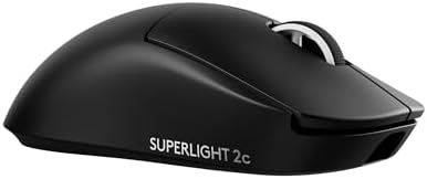 Logitech G PRO X Superlight 2 Wireless Gaming Mouse  60g Pro Grade with 5 Programmable Buttons  44k DPI Sensor  8kHz Report Rate  USB C Charging for PC/Mac   Black
