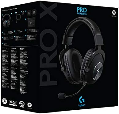 Logitech G PRO X Wireless Lightspeed Gaming Headset with Blue VO CE Mic Filter Tech  50 mm PRO G Drivers  and DTS Headphone X 2 0 Surround Sound  20  Hour Battery Life   Black