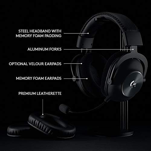 Logitech G PRO X Wireless Lightspeed Gaming Headset with Blue VO CE Mic Filter Tech  50 mm PRO G Drivers  and DTS Headphone X 2 0 Surround Sound  20  Hour Battery Life   Black