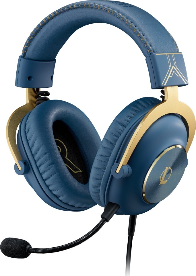 Logitech G PRO X Wired 7 1 Surround Sound Gaming Headset League Of Legends Blue