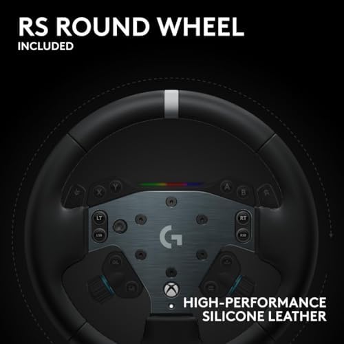 Logitech G RS50 System  3 Piece Sim Racing Steering Wheel Setup   RS50 Wheel Base with 8 Nm Direct Drive  RS Wheel Hub with 13 Buttons and RS Round Wheel 11 inch   for PS5/PS4/PC