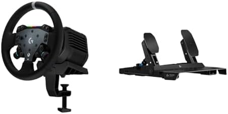 Logitech G RS50 System  3 Piece Sim Racing Steering Wheel Setup   RS50 Wheel Base with 8 Nm Direct Drive  RS Wheel Hub with 13 Buttons and RS Round Wheel 11 inch   for PS5/PS4/PC