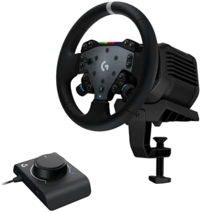 Logitech G RS50 System  3 Piece Sim Racing Steering Wheel Setup   RS50 Wheel Base with 8 Nm Direct Drive  RS Wheel Hub with 13 Buttons and RS Round Wheel 11 inch   for PS5/PS4/PC
