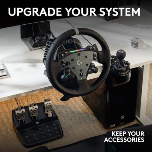Logitech G RS50 System  3 Piece Sim Racing Steering Wheel Setup   RS50 Wheel Base with 8 Nm Direct Drive  RS Wheel Hub with 13 Buttons and RS Round Wheel 11 inch   for PS5/PS4/PC