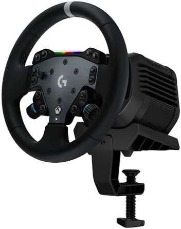 Logitech G RS50 System  3 Piece Sim Racing Steering Wheel Setup   RS50 Wheel Base with 8 Nm Direct Drive  RS Wheel Hub with 13 Buttons and RS Round Wheel 11 inch   for PS5/PS4/PC