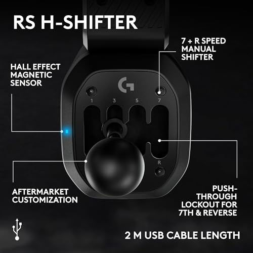 Logitech G RS H SHIFTER   Sim Racing Gear Shifter compatible with PRO  RS50 Racing Wheel Base for consoles PlayStation 5  Playstation 4  Xbox Series X S  Xbox One  and PC