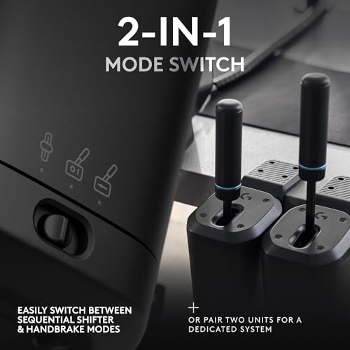 Logitech G RS H-SHIFTER - Sim Racing Gear Shifter compatible with PRO, RS50 Racing Wheel Base for consoles PlayStation 5, Playstation 4, Xbox-Series X|S, Xbox-One, and PC