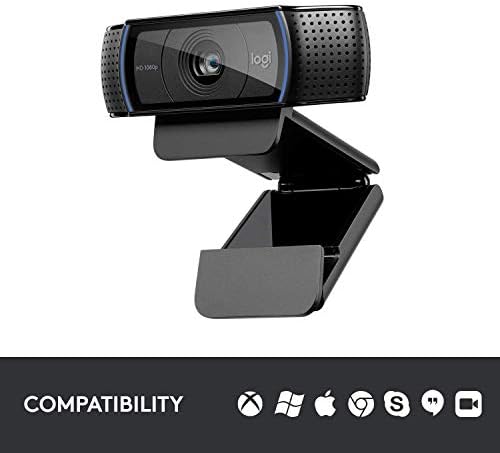 Logitech HD Pro Webcam C920  Widescreen Video Calling and Recording  1080p Camera  Desktop or Laptop Webcam