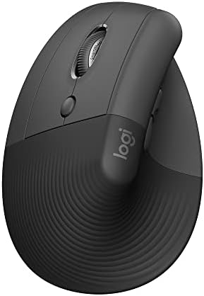 Logitech Lift Vertical Ergonomic Mouse  Wireless  Bluetooth or Logi Bolt USB Receiver  Quiet clicks  4 Buttons  Compatible with Windows/macOS/iPadOS  Laptop  PC   Off White