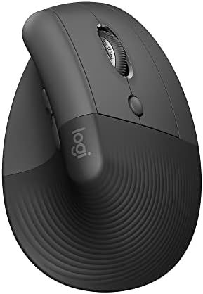 Logitech Lift Vertical Ergonomic Mouse  Wireless  Bluetooth or Logi Bolt USB Receiver  Quiet clicks  4 Buttons  Compatible with Windows/macOS/iPadOS  Laptop  PC   Off White