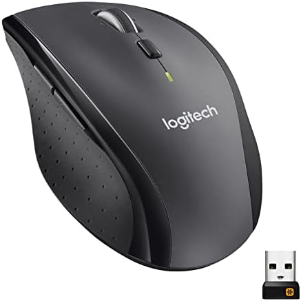 Logitech M705 Marathon Wireless Mouse  Gaming Mouse Wireless  2 4 GHz USB A Receiver  5 Programmable Buttons  3 Year Battery  PC  Mac  Laptop  Chromebook   Black