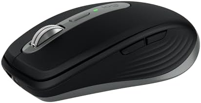 Logitech MX Anywhere 3S for Mac  Compact Wireless Bluetooth Mouse  8K DPI Any Surface Tracking  Quiet Clicks  USB C  Wireless Mouse for MacBook Pro  MacBook Air  iMac  iPad   Space Grey