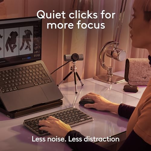 Logitech MX Anywhere 3S for Mac  Compact Wireless Bluetooth Mouse  8K DPI Any Surface Tracking  Quiet Clicks  USB C  Wireless Mouse for MacBook Pro  MacBook Air  iMac  iPad   Space Grey