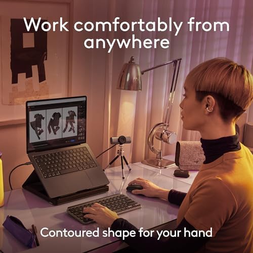 Logitech MX Anywhere 3S for Mac  Compact Wireless Bluetooth Mouse  8K DPI Any Surface Tracking  Quiet Clicks  USB C  Wireless Mouse for MacBook Pro  MacBook Air  iMac  iPad   Space Grey