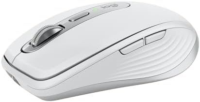 Logitech MX Anywhere 3S for Mac  Compact Wireless Bluetooth Mouse  8K DPI Any Surface Tracking  Quiet Clicks  USB C  Wireless Mouse for MacBook Pro  MacBook Air  iMac  iPad   Space Grey