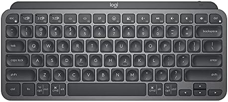 Logitech MX Keys Mini Minimalist Wireless Illuminated Keyboard  Compact  Bluetooth  Backlit  USB C  Compatible with Apple macOS  iOS  Windows  Linux  Android  Metal Build   Graphite