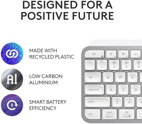 Logitech MX Keys Mini Minimalist Wireless Illuminated Keyboard  Compact  Bluetooth  Backlit  USB C  Compatible with Apple macOS  iOS  Windows  Linux  Android  Metal Build   Graphite