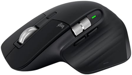 Logitech MX Master 3S   Wireless Performance Mouse with Ultra Fast Scrolling  Ergo  8K DPI  Track on Glass  Quiet Clicks  USB C  Bluetooth  Windows  Linux  Chrome  Black 