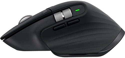 Logitech MX Master 3S   Wireless Performance Mouse with Ultra Fast Scrolling  Ergo  8K DPI  Track on Glass  Quiet Clicks  USB C  Bluetooth  Windows  Linux  Chrome  Black 