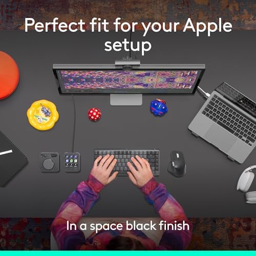 Logitech MX Master 4 para Mac, mouse ergonómico Bluetooth con retroalimentación háptica de rendimiento avanzado, desplazamiento ultrarrápido, carga USB-C, MacOS, iPadOS, Windows, color negro espacial