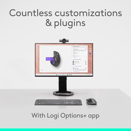 Logitech MX Master 4 para Mac, mouse ergonómico Bluetooth con retroalimentación háptica de rendimiento avanzado, desplazamiento ultrarrápido, carga USB-C, MacOS, iPadOS, Windows, color negro espacial