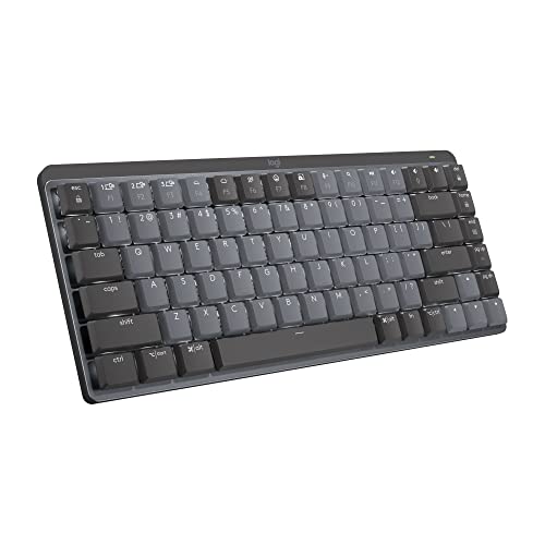 Logitech MX Mecánico Mini Teclado Iluminado Inalámbrico, Interruptores Clicky, Retroiluminado, Bluetooth, USB-C, macOS, Windows, Linux, iOS, Android, Metal