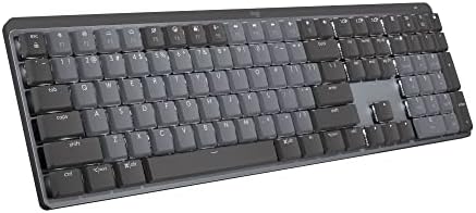 Logitech MX Mechanical Wireless Illuminated Performance Keyboard  Clicky Switches  Backlit Keys  Bluetooth  USB C  macOS  Windows  Linux  iOS  Android  Metal