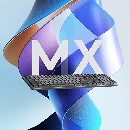 Logitech MX Mechanical Wireless Illuminated Performance Keyboard  Clicky Switches  Backlit Keys  Bluetooth  USB C  macOS  Windows  Linux  iOS  Android  Metal
