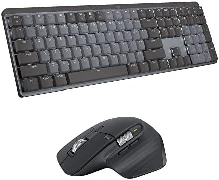 Logitech MX Mechanical Wireless Illuminated Performance Keyboard  Clicky Switches  Backlit Keys  Bluetooth  USB C  macOS  Windows  Linux  iOS  Android  Metal