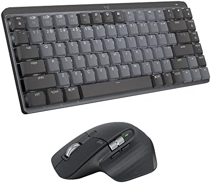 Logitech MX Mechanical Wireless Illuminated Performance Keyboard  Clicky Switches  Backlit Keys  Bluetooth  USB C  macOS  Windows  Linux  iOS  Android  Metal