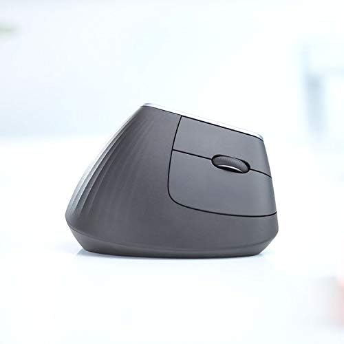 Logitech MX Vertical Wireless Mouse   Ergonomic Design Reduces Muscle Strain  Move Content Between 3 Windows and Apple Computers  Rechargeable  Graphite