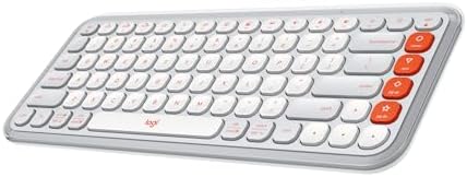 Logitech POP ICON Keys Wireless Bluetooth Keyboard  Comfortable Typing  Programmable Keys  Easy Switch Between up to 3 Devices  for Laptop  Tablet  PC   Graphite and Green