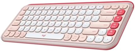 Logitech POP ICON Keys Wireless Bluetooth Keyboard  Comfortable Typing  Programmable Keys  Easy Switch Between up to 3 Devices  for Laptop  Tablet  PC   Graphite and Green