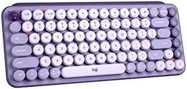 Logitech POP Keys Mechanical Wireless Keyboard with Customizable Emoji Keys  Durable Compact Design  Bluetooth or USB Connectivity  Multi Device  OS Compatible   Mist