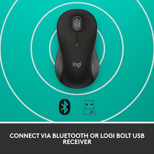 Logitech Signature M550 Wireless Mouse   for Small to Medium Sized Hands  2 Year Battery  Silent Clicks  Bluetooth  Multi Device Compatibility   Black