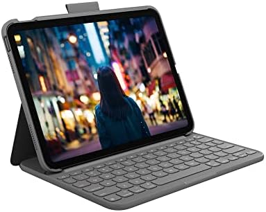 Logitech Slim Folio Keyboard Case for iPad  10th gen & A16  with Integrated Bluetooth Wireless Keyboard