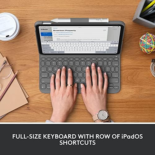 Logitech Slim Folio Keyboard Case for iPad  10th gen & A16  with Integrated Bluetooth Wireless Keyboard