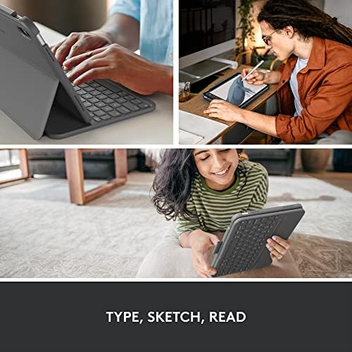 Logitech Slim Folio Keyboard Case for iPad  10th gen & A16  with Integrated Bluetooth Wireless Keyboard