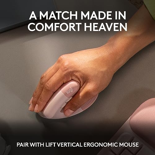 Logitech Wave Keys Wireless Ergonomic Keyboard with Cushioned Palm Rest  Comfortable Natural Typing  Easy Switch  Bluetooth  Logi Bolt Receiver  for Multi OS  Windows/Mac   Graphite