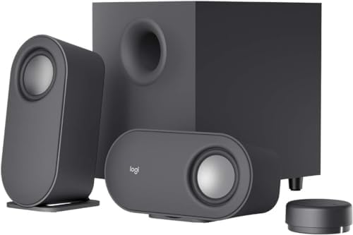 Logitech Z407 Bluetooth Computer Speakers with Subwoofer and Wireless Control  Immersive Sound  Premium Audio with Multiple Inputs  USB Speakers  Renewed