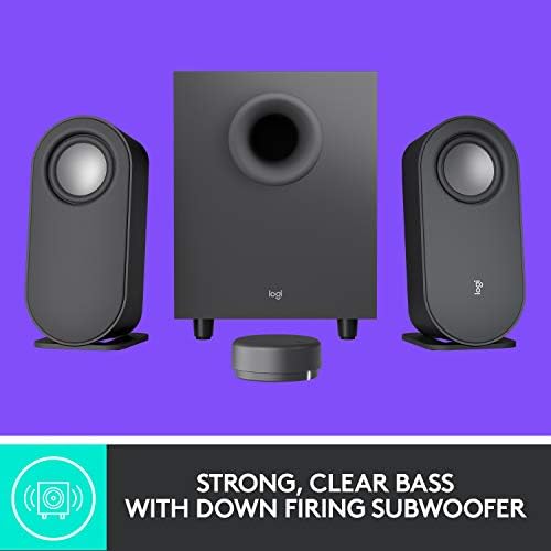 Logitech Z407 Bluetooth Computer Speakers with Subwoofer and Wireless Control  Immersive Sound  Premium Audio with Multiple Inputs  USB Speakers