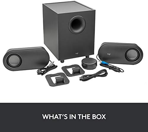 Logitech Z407 Bluetooth Computer Speakers with Subwoofer and Wireless Control  Immersive Sound  Premium Audio with Multiple Inputs  USB Speakers