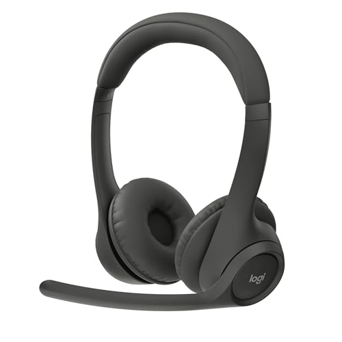 Logitech Zone 300 Wireless Bluetooth Headset with Noise Canceling Microphone  Compatible with Windows  Mac  Chrome  Linux  iOS  iPadOS  Android   Graphite  Renewed 