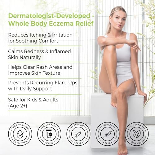 Loma Lux Eczema Pills   Natural Eczema Treatment Relief Remedy   Dermatologist Developed   7 Minerals Clear & Prevent Severe Eczema Scaling  Rash  Anti Itch Skin Body Face for Adults  Kids  Toddlers